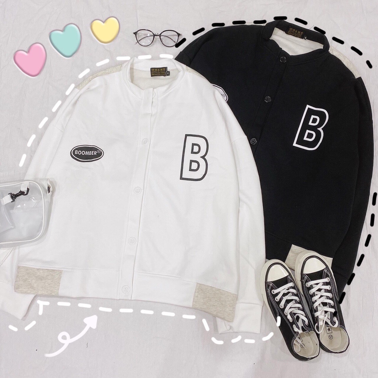 [HCM]Áo Khoác Jacket Cardigan Bomber Unisex Hình In Chữ B Phản Quang Ulzzang Chất Nỉ Form Rộng Thời Trang Thời Trang Nam Nữ Phong Cách Hàn Quốc Useemi Việt Nam