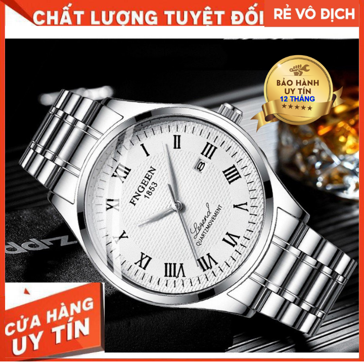 Đồng Hồ Nam Fngeen Cao Cấp Cấp Khung Thép Không Gỉ Chống Nước, CHống Xước, bảo hành 12 tháng