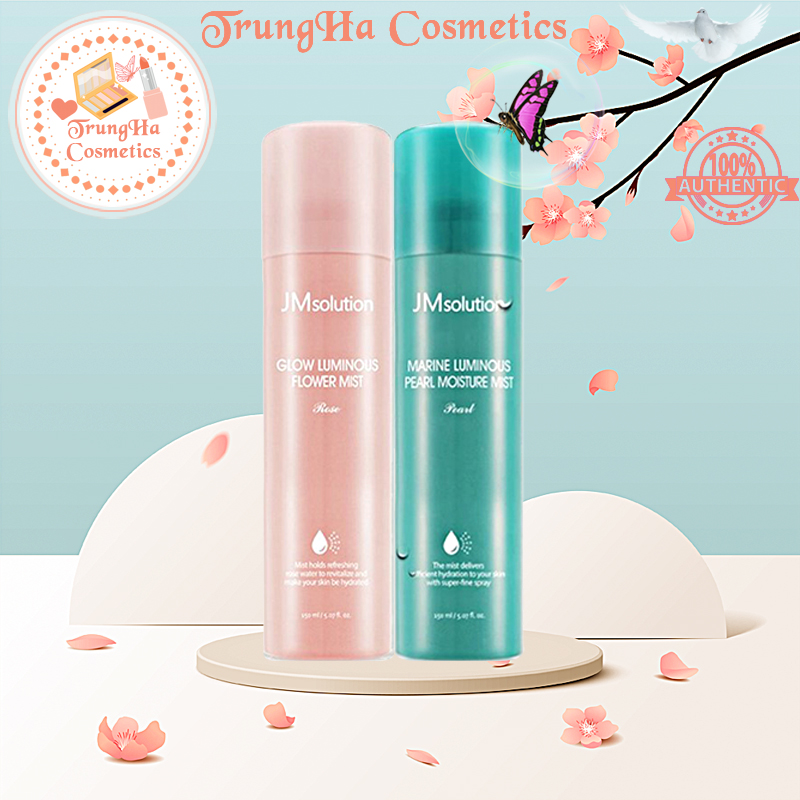 Xịt khoáng dưỡng trắng jm solution marine luminous pearl moisture mist 150ml