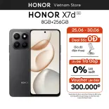 Điện Thoại Honor X7d 5G 16GB + 256GB, Pin 6500 mAh, Chip Snapdragon 6s Gen 3, Hỗ Trợ NFC, Kháng Nước, Bảo Hành 24 Tháng