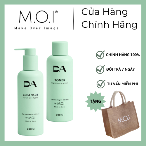 Sữa rửa mặt và toner da by moi