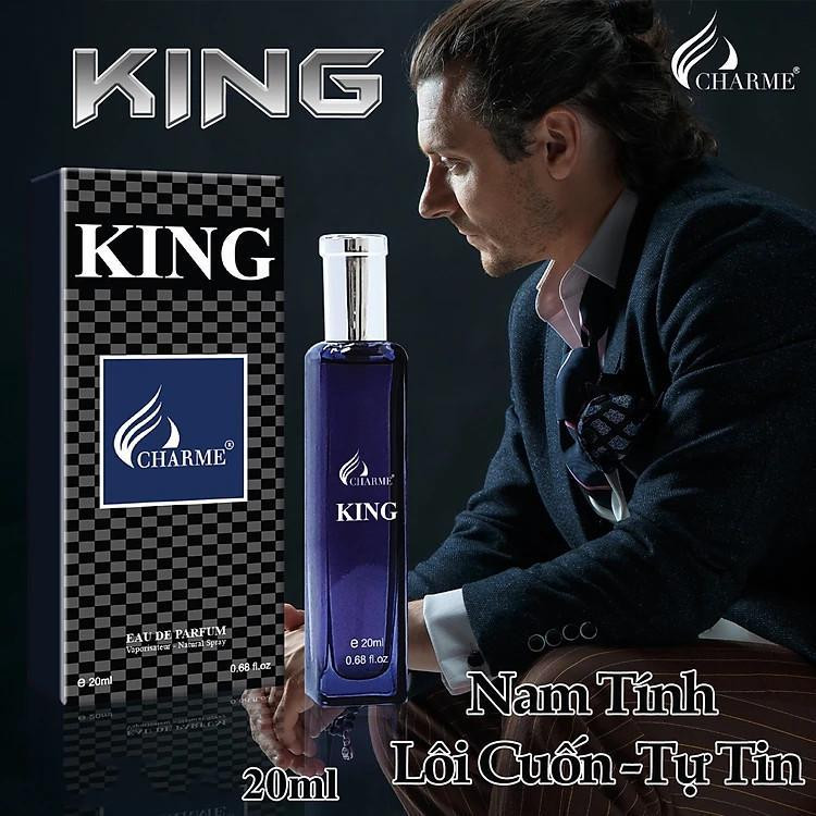 Nước hoa nam charme king hương gỗ hương đầy lôi cuốn 20ml, nước hoa nam, nước hoa chính hãng, dầu thơm nam nữ, dầu thơm nữ, nước hoa nam, làm đẹp, nước hoa