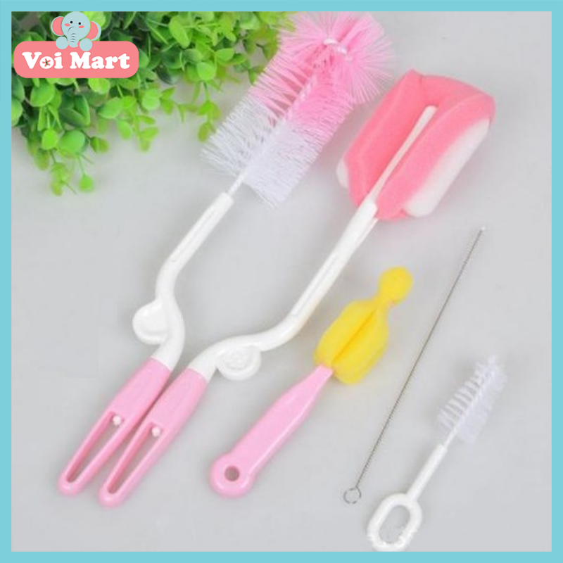 🍑Siêu Sale🍑 Bộ Cọ rửa bình sữa 5 chi tiết
