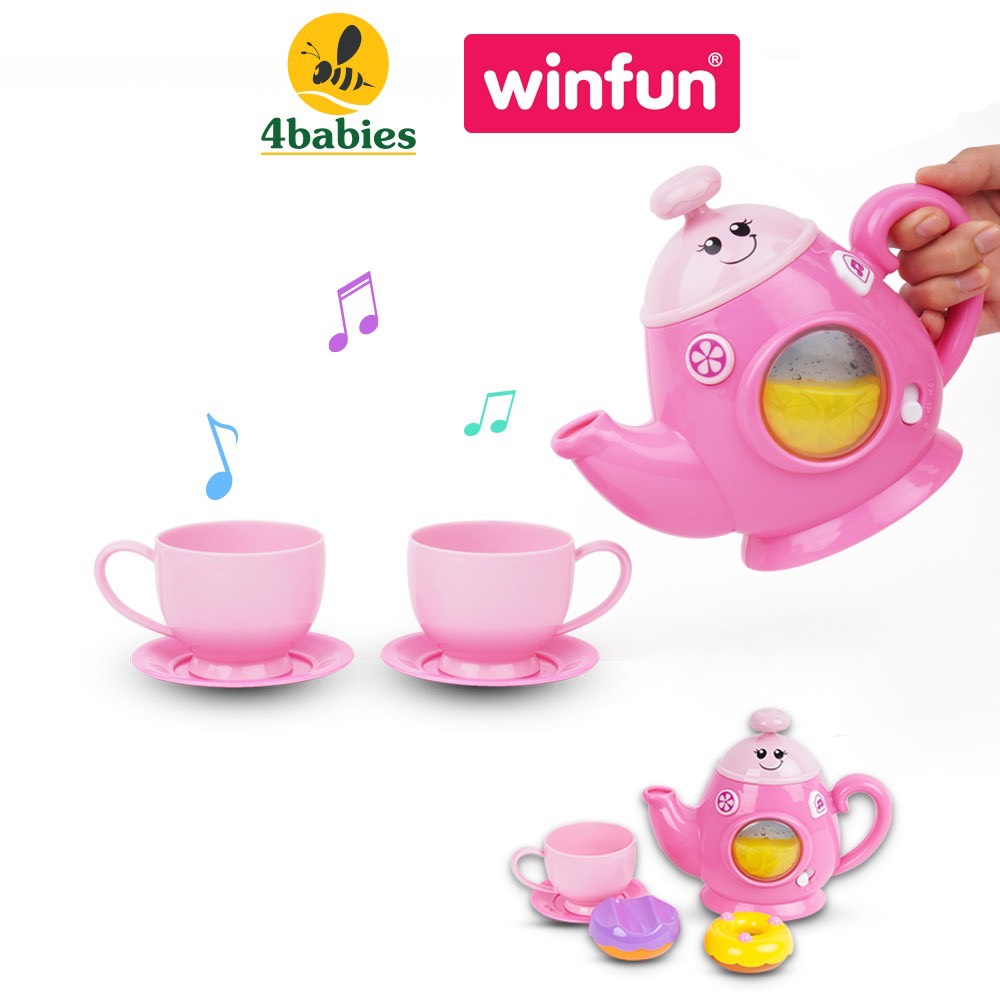 Đồ chơi đồ hàng nhà bếp cho bé - bộ tiệc trà winfun 0754 có nhạc vui vẻ - cho bé từ 1 tới 5 tuổi