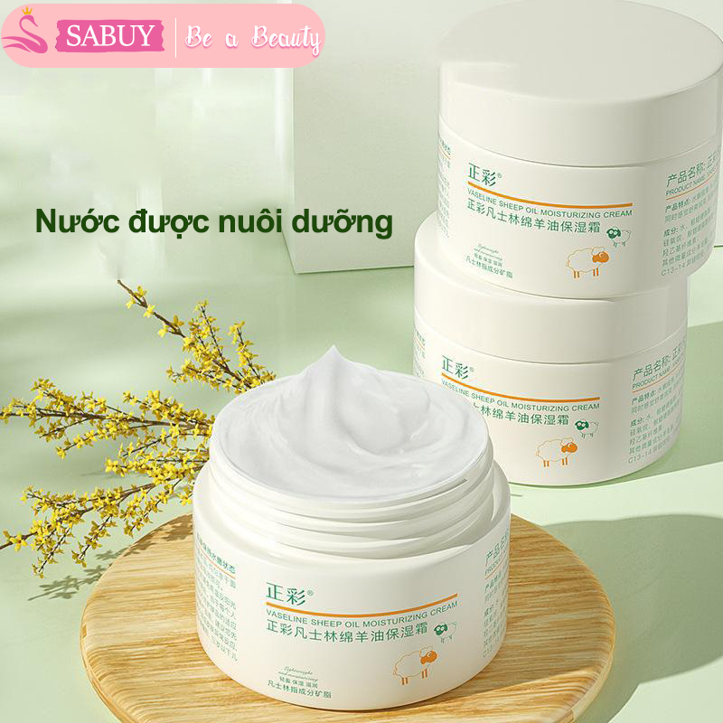 Kem dưỡng da mặt Vaseline 140g/ml Dầu cừu dưỡng kem dưỡng ẩm Bổ sung nước Cải thiện làn da khô và thô Chăm sóc da nhẹ nhàng