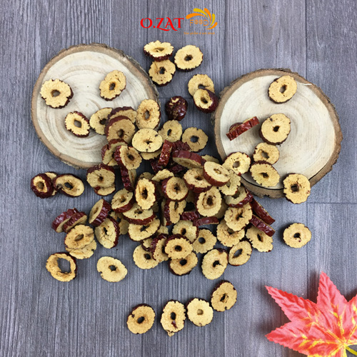 Giá sỉ táo đỏ thái lát sấy khô o.zat food 500g, 1kg – nguyên liệu detox