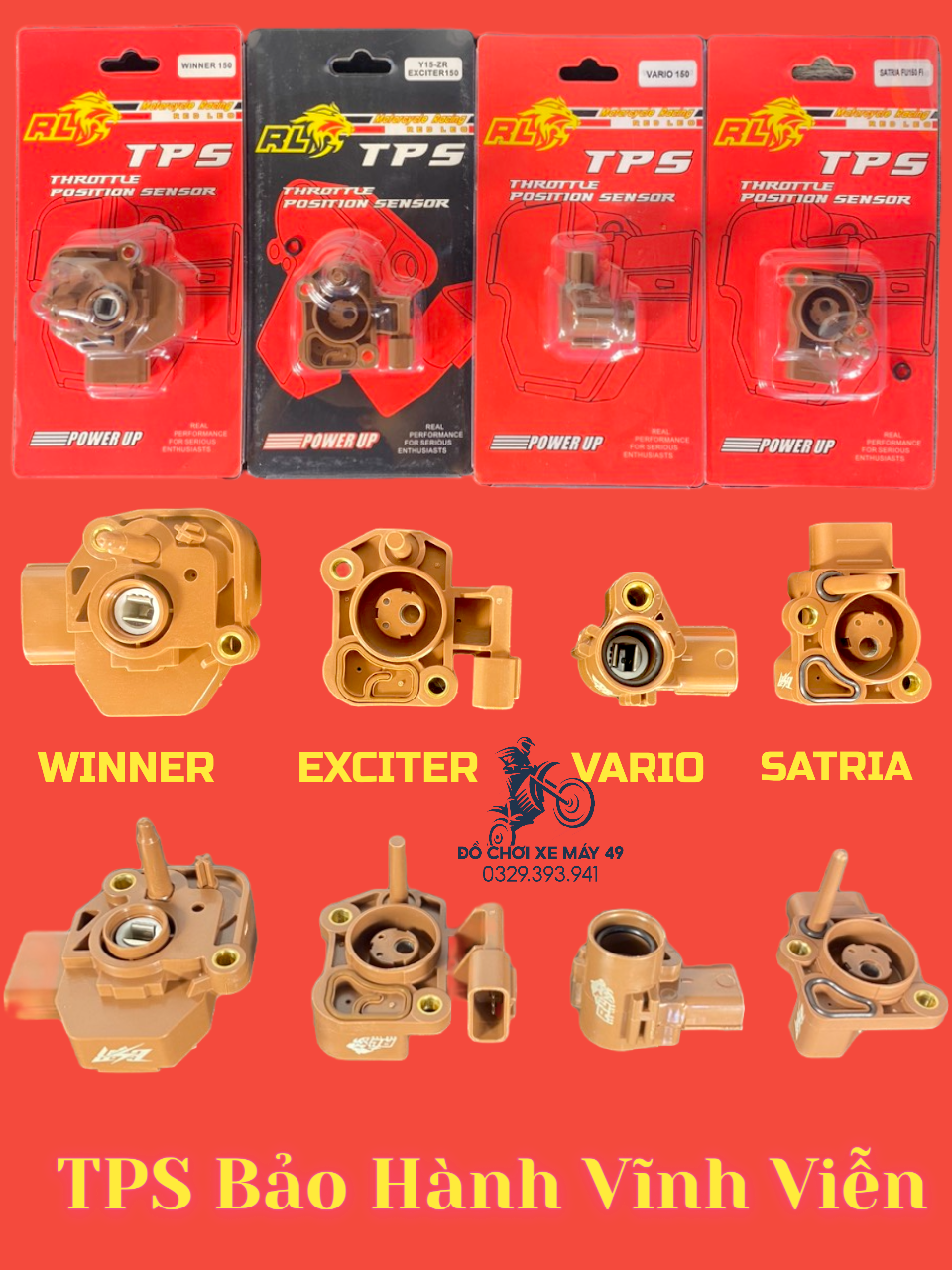 Tps - cảm biến bướm ga redleo winner/ exciter 150/ vario/ satria fi
