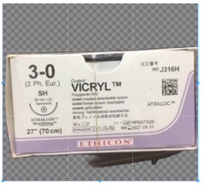Chỉ phẫu thuật Vicryl 3 0 Một kim tròn SH Plus 26mm 1 2c 70cm, J316H