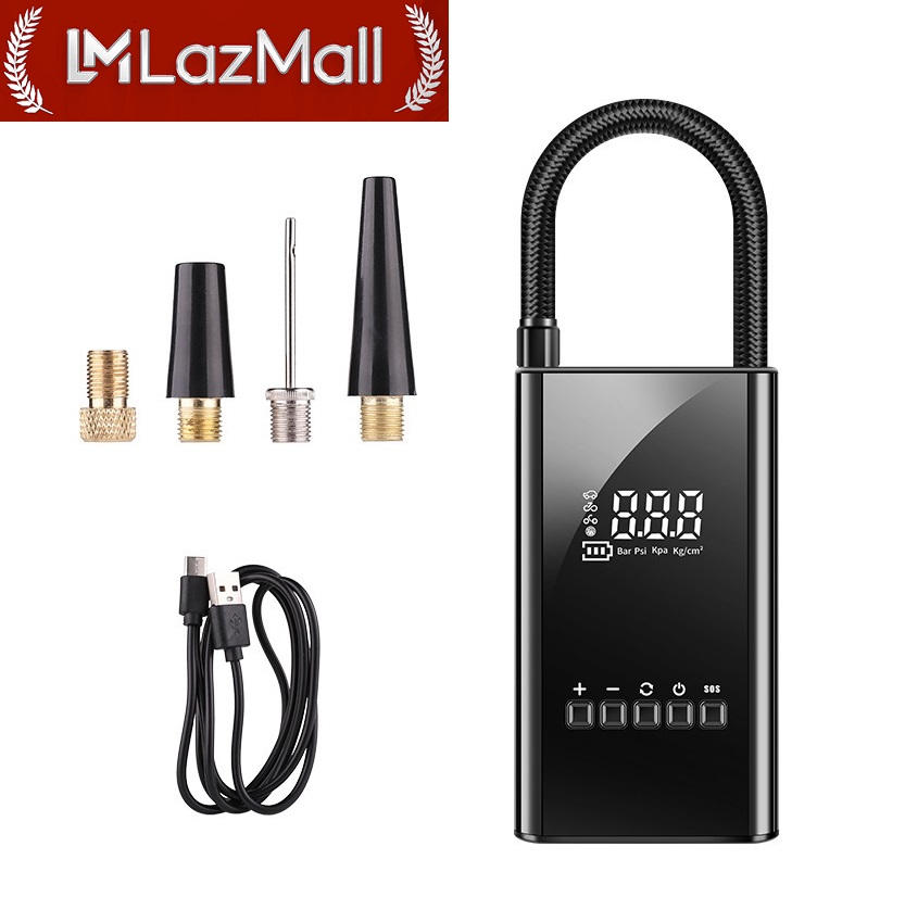 LazMaII Xiaomi Siêu Sale Tháng Này Máy Bơm Lốp Xe Hơi Không Dây L3024 Có Lcd Công Suất Mạnh 60W 4000Mah Có La Bàn, Màn Hình Kỹ Thuật Số LCD Hiển Thị Áp Suất Và Nhiệt Độ Lốp, Hình Thức Đẹp Và Nhỏ Gọn Phù Hợp Với Mọi Loại Lốp