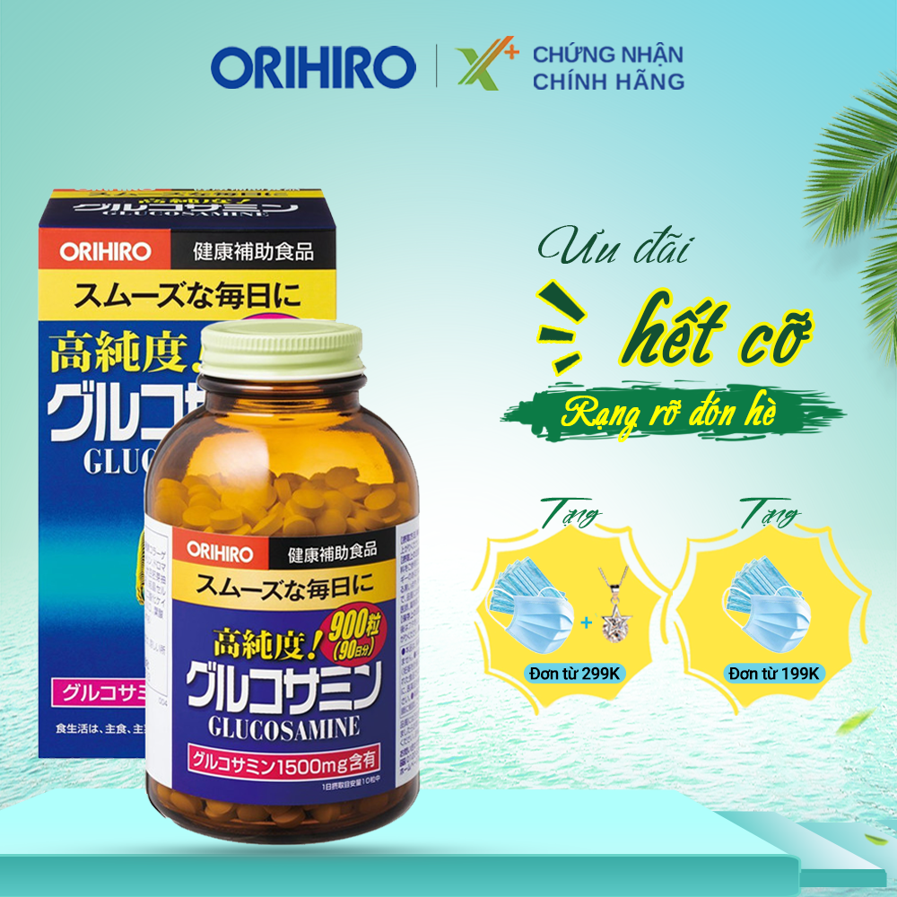 Viên uống bổ xương khớp Glucosamine Orihiro 900 viên hỗ trợ tăng cường tái tạo sụn khớp bổ sung vitamin và khoáng chất cho cơ thể XP-OR-GLU01