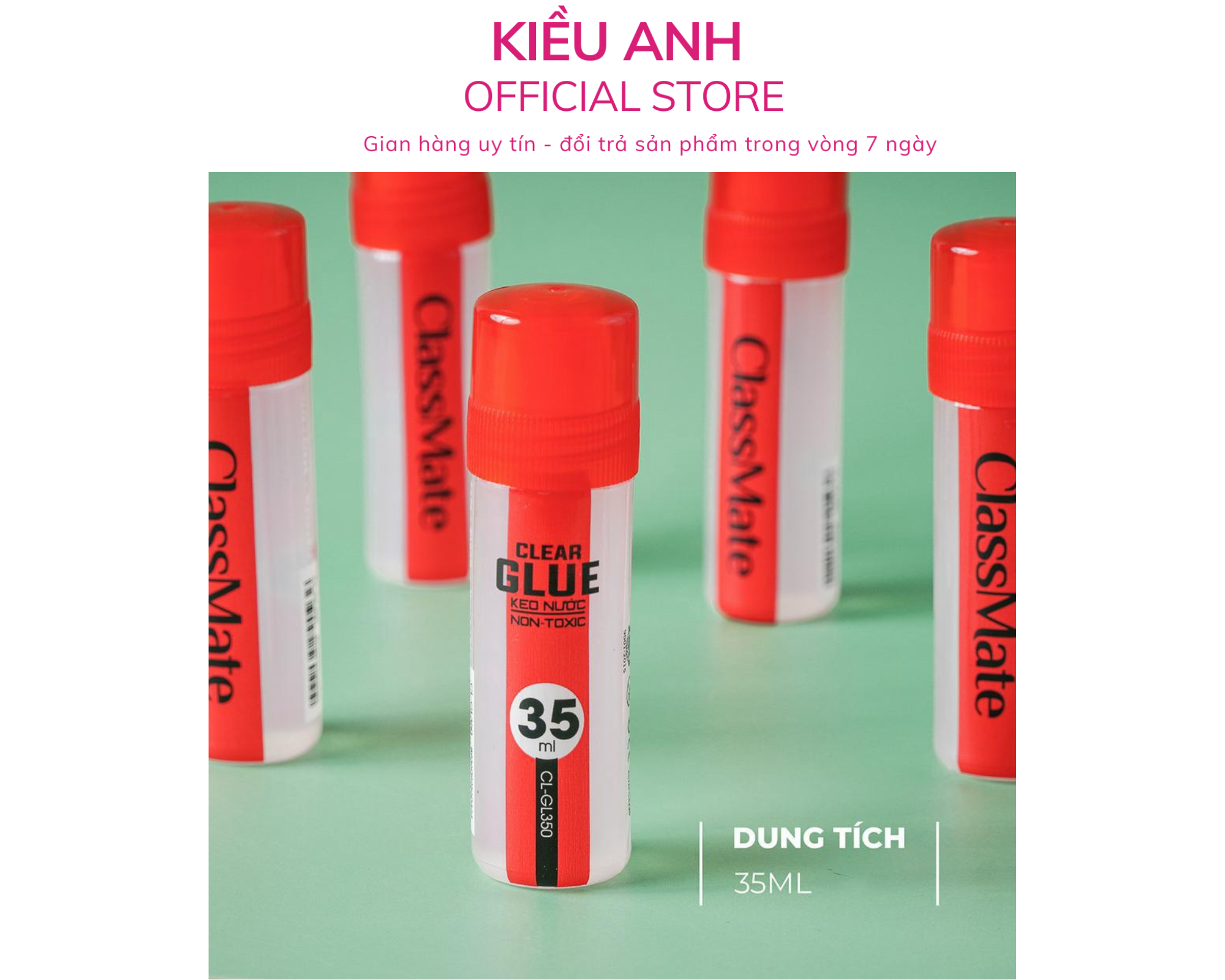 Keo nước dán giấy classmate siêu dính 35ml màu ngẫu nhiên cl-gl350