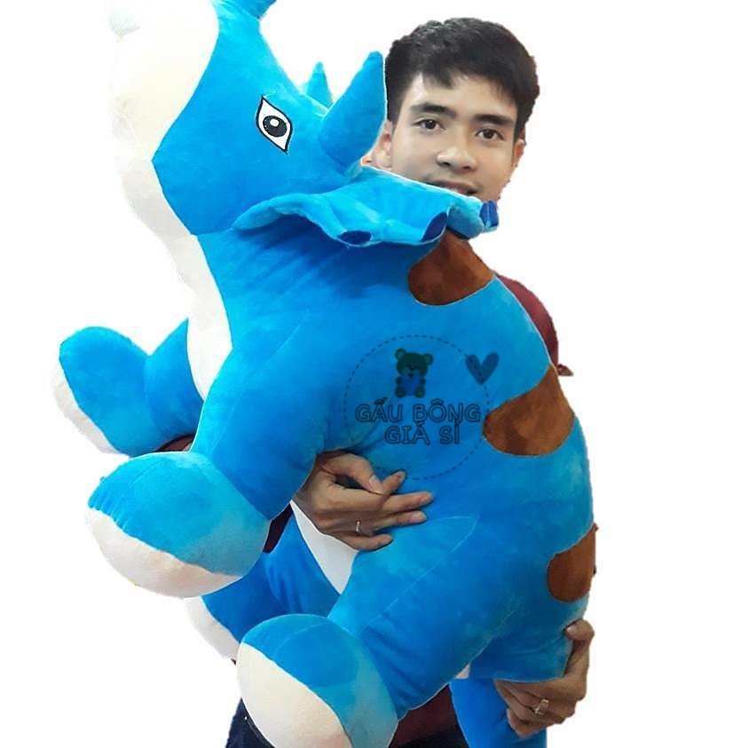 MIỄN SHIP ĐỒ CHƠI KHỦNG LONG 1 SỪNG NHỒI BÔNG GẤU BÔNG KHỦNG LONG 1 SỪNG SIZE LỚN 120CM 100% GÒN MỊN