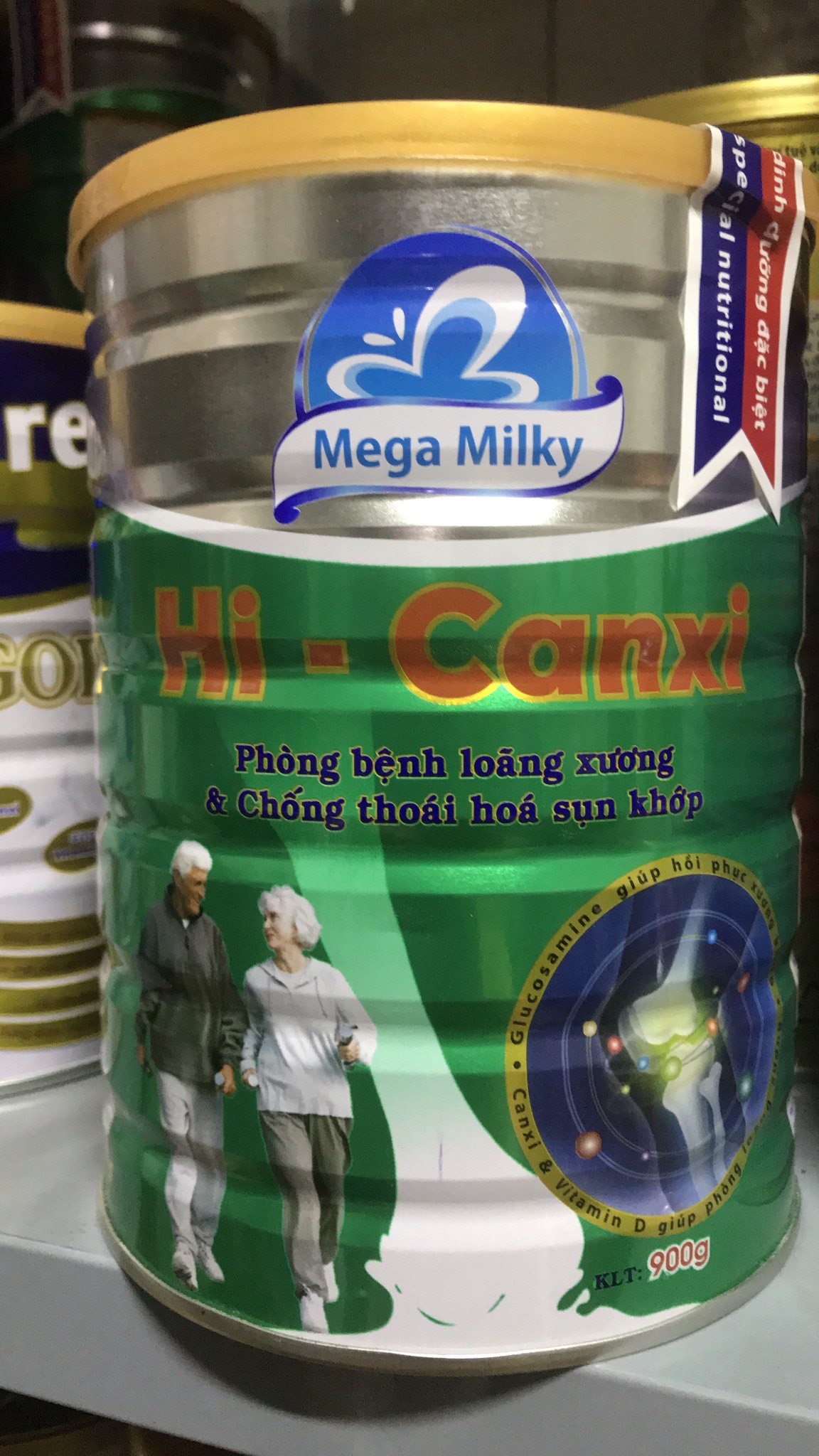 Sữa bột Hi-canxi của Mega Milky 900g