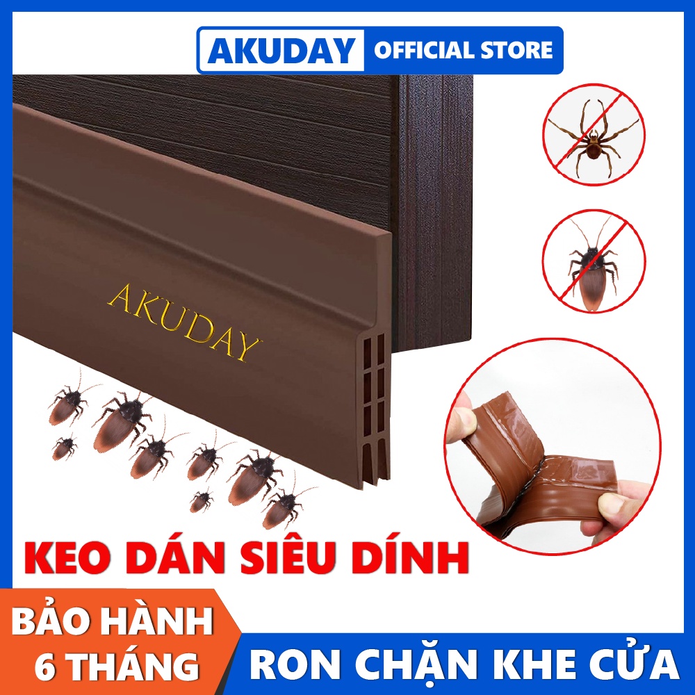 Ron dán chặn khe cửa dày 5mm, miếng dán chân cửa chống bụi chống côn trùng tiếng ồn cách âm dữ nhiệt máy lạnh keo siêu dính