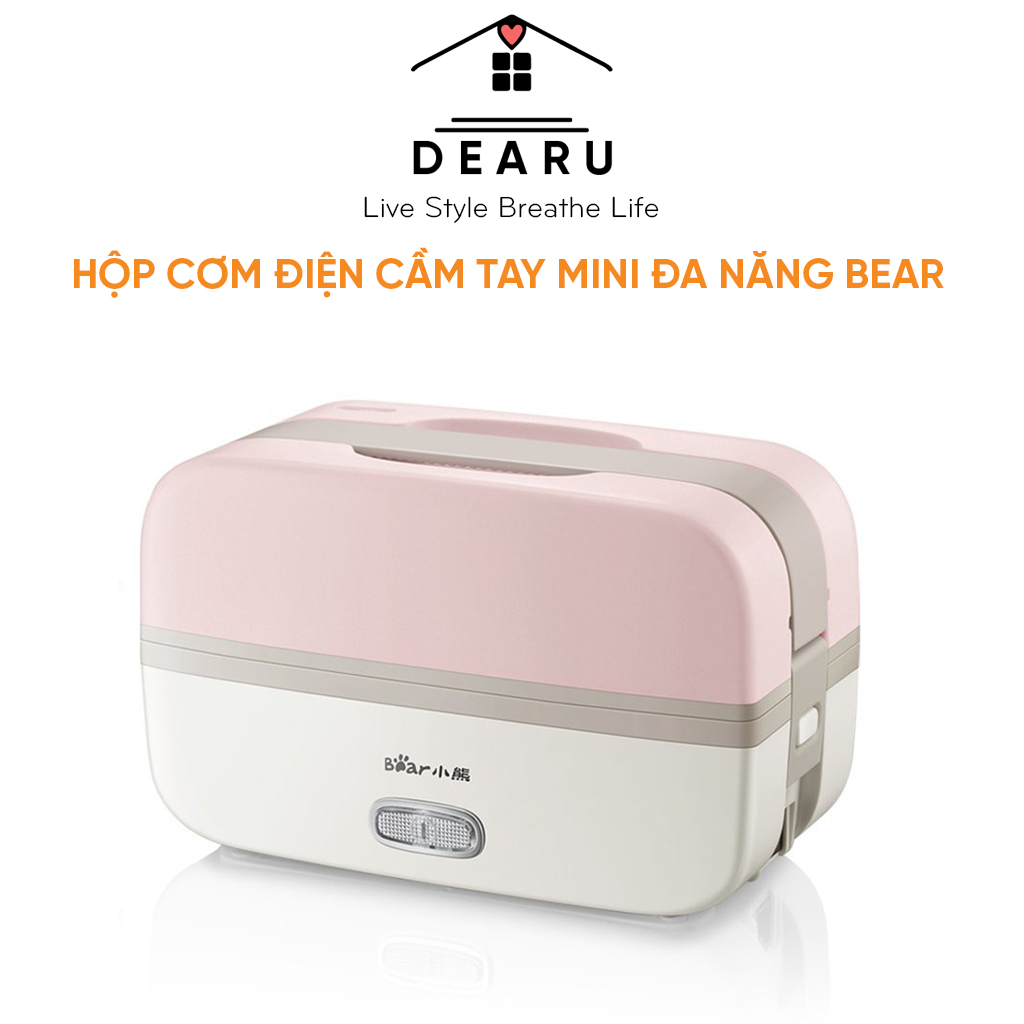 Hộp cơm điện cầm tay mini đa năng Bear DFH-B10J2
