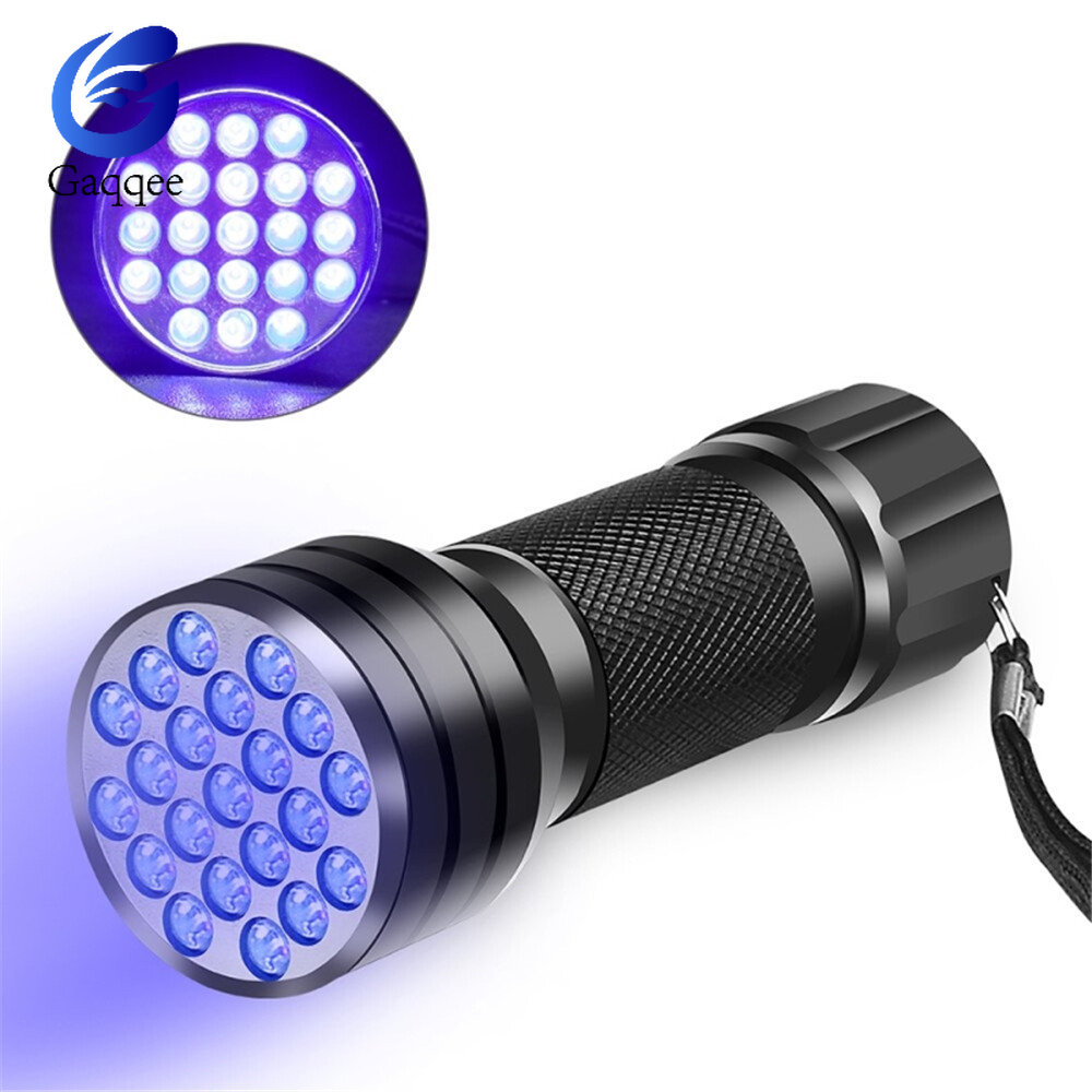 Đèn Pin UV 21LED/12LED, Đèn UV 12LED 21LED Đèn Pin LED UV 395-400nm IPX4 Đèn Pin Linterna Không Thấm Nước Đèn Tia Cực Tím Đen