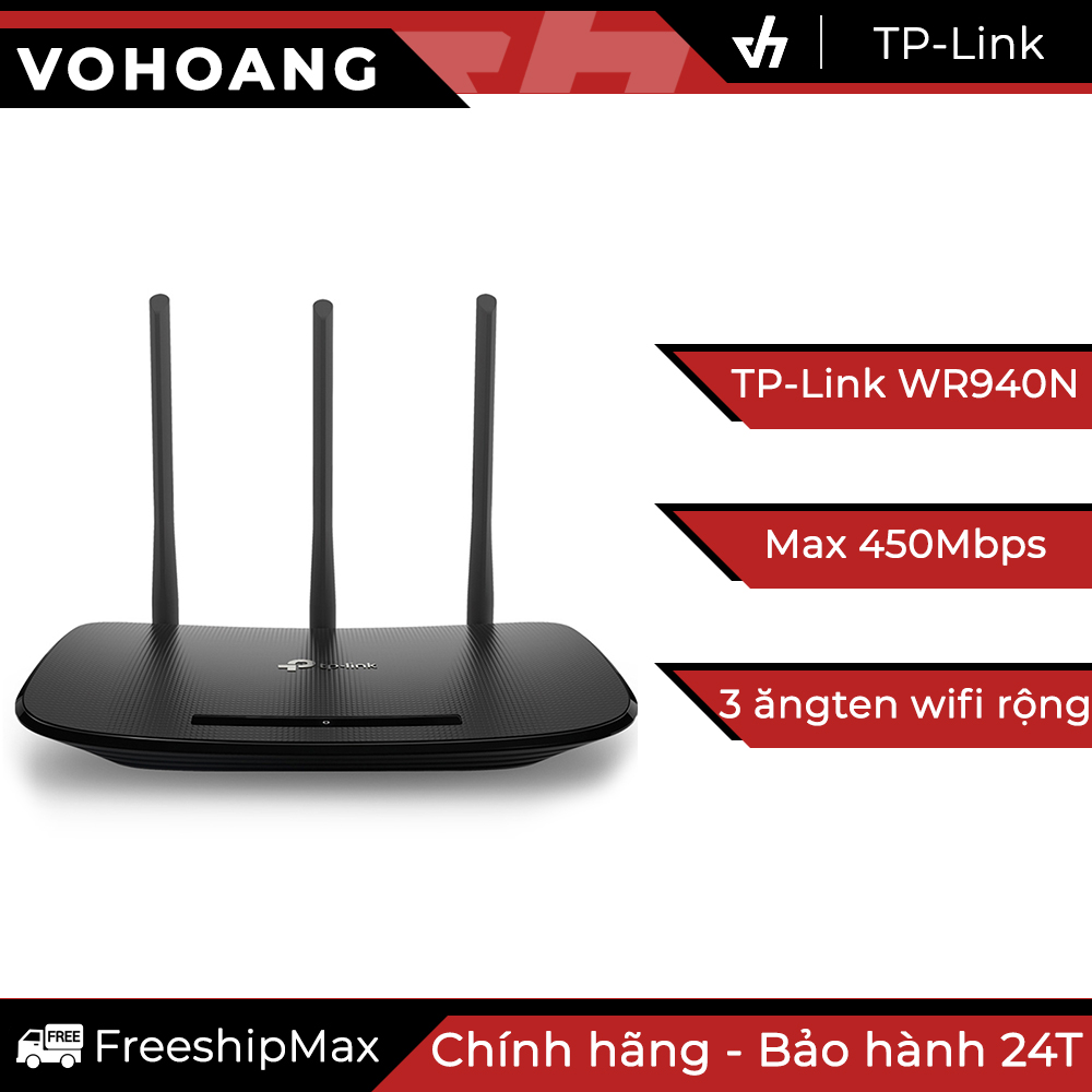 Router không dây chuẩn n 450mbps tp-link tl-wr940n - hãng phân phối chính thức