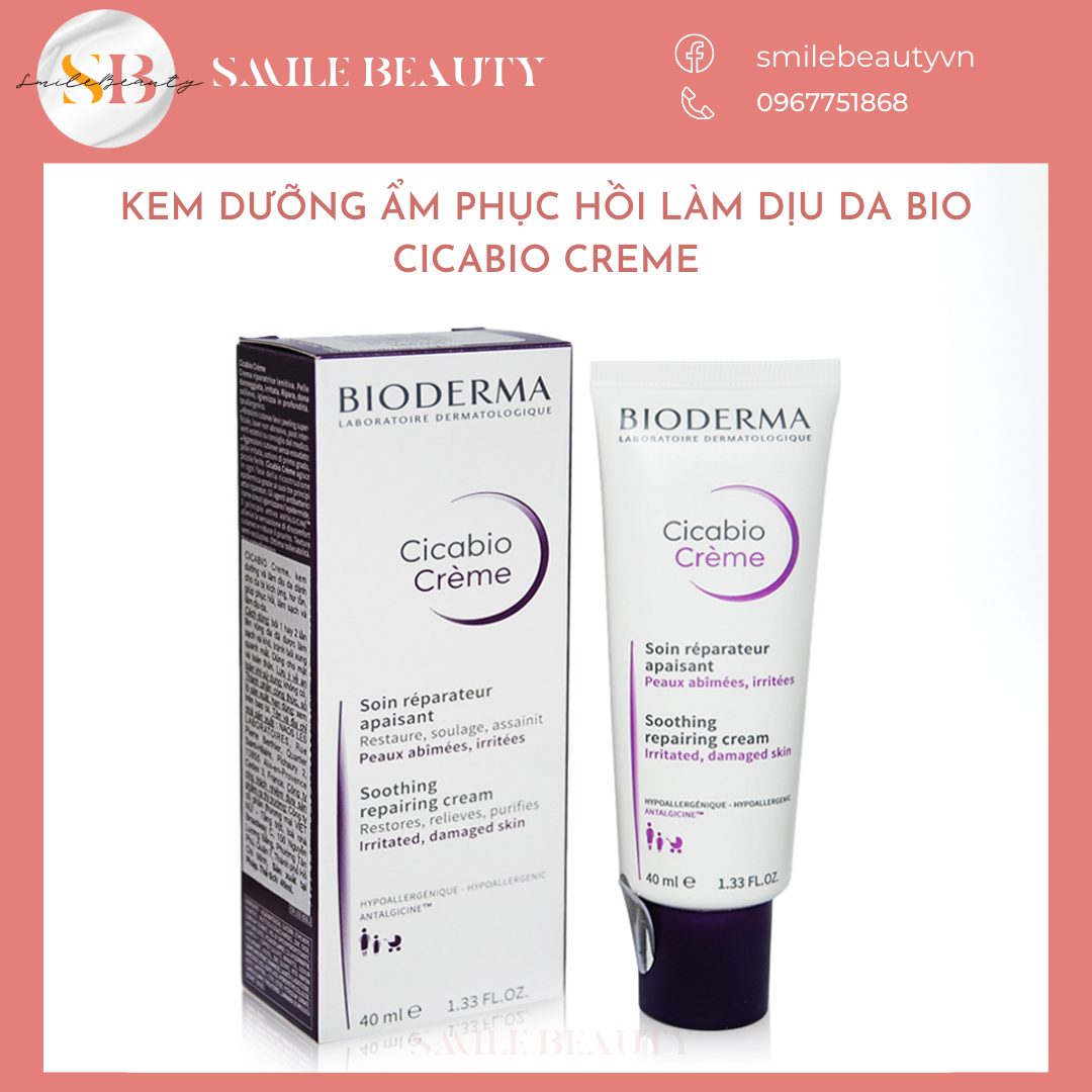 Kem Dưỡng Phục Hồi Bioderma Cream Tím