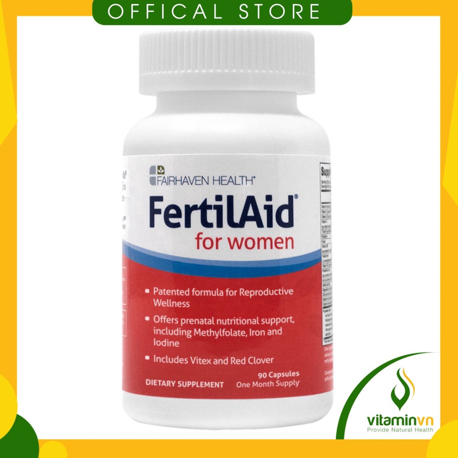 FertilAid for Women, 90viên điều hoà rụng trứng, cân bằng nội tiết nữ