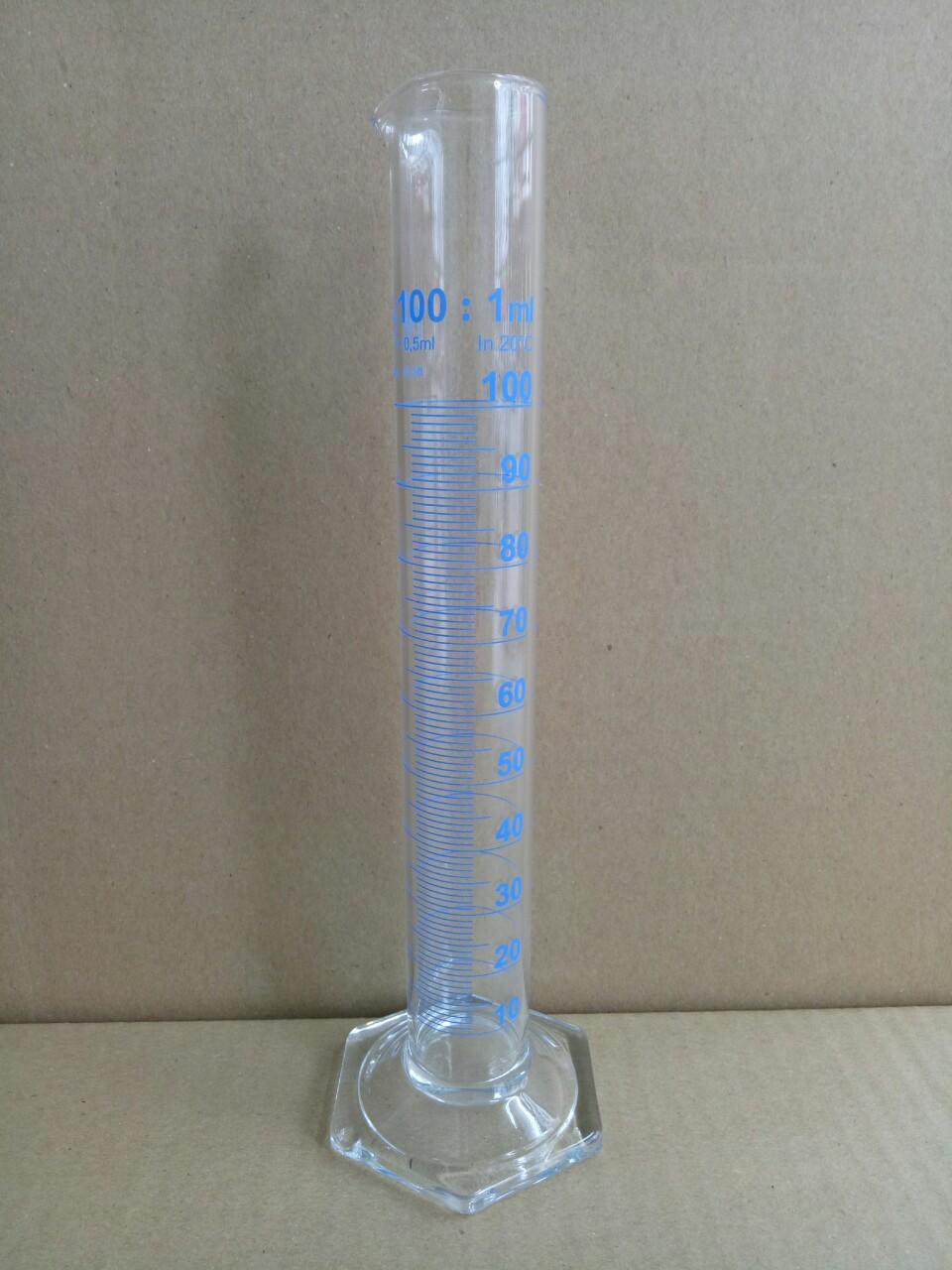 Ống đong thủy tinh vạch xanh 100ml SIMAX