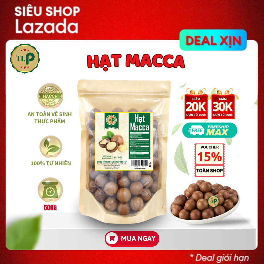Hạt macca tân lộc phát - bịch 500g