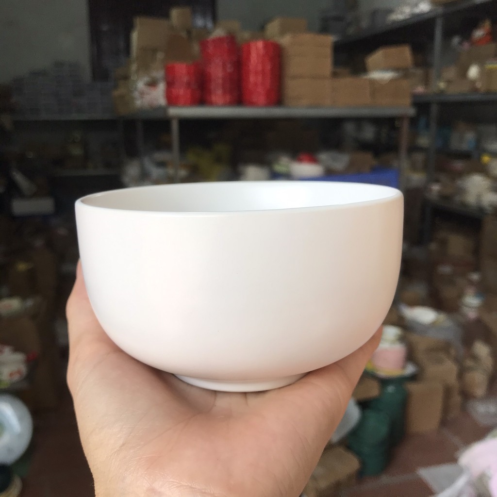 ☈  Chén Sứ Bát Ăn Cơm Bộ Bát Đĩa Decor Chén Dĩa Sứ Mầu Trắng Dễ Thương Cute Cao Cấp S20