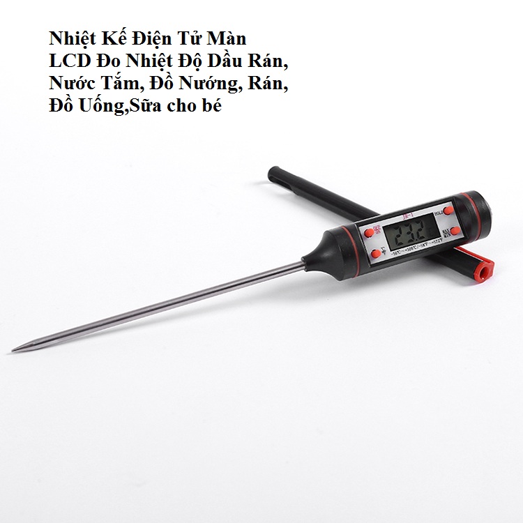 Nhiệt kế điện tử , nhiệt kế nấu ăn, Nhiệt kế pha sữa nấu ăn cao cấp, nhiệt độ hiển thị trên màn hình