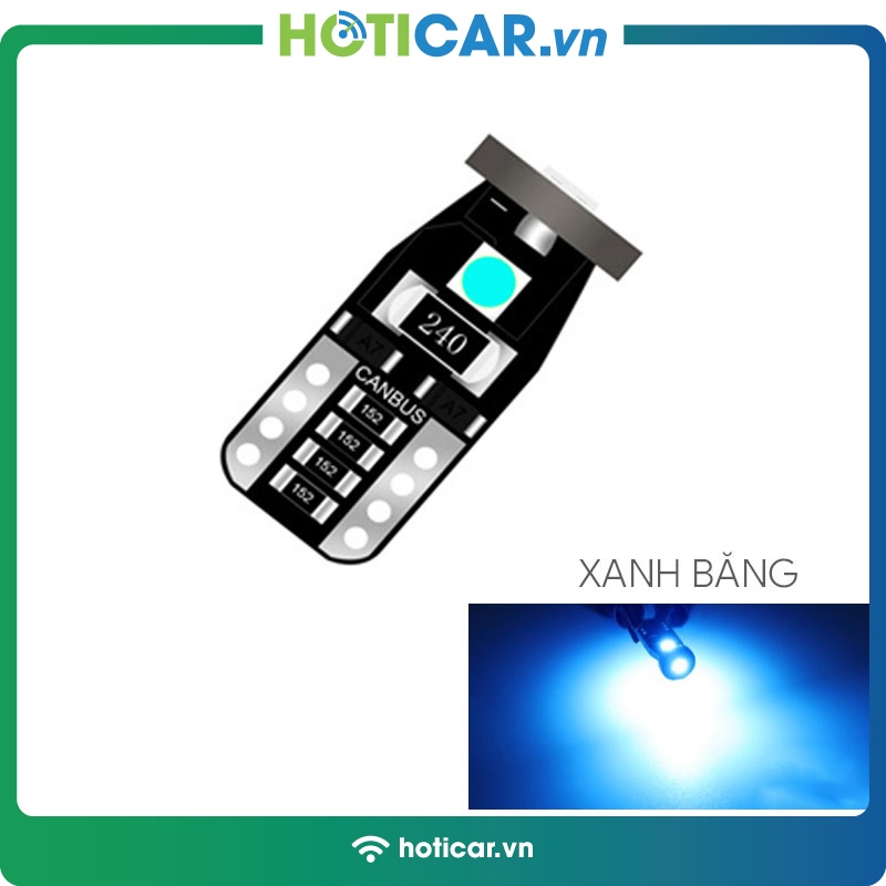 Đèn LED chân T10 T103030-3A Màu Xanh băng, Đèn led xi nhan, Đèn demi, Đèn đọc sách, Đèn trần, Đèn cốp, Đèn đồng hồ taplo