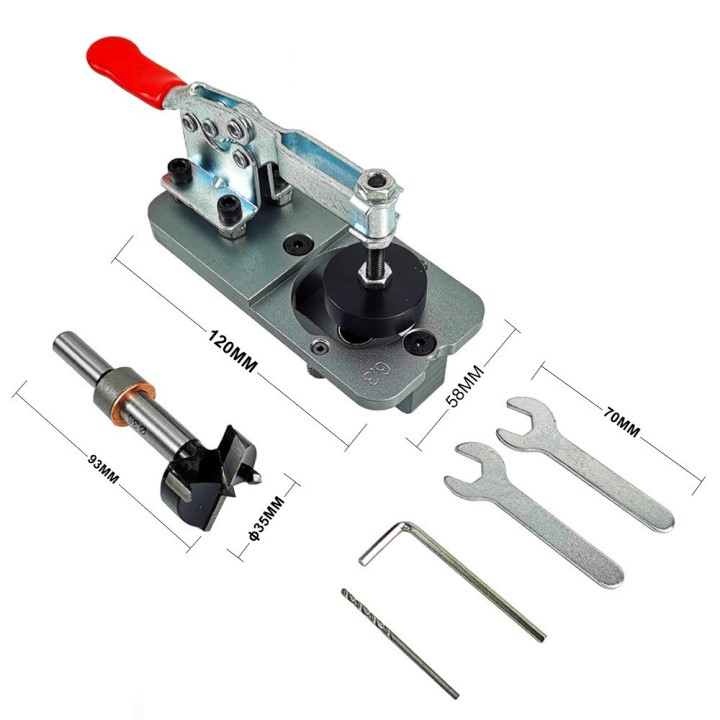 Bộ cữ khoan bản lề hợp kim nhôm fonson tools jl35-a1