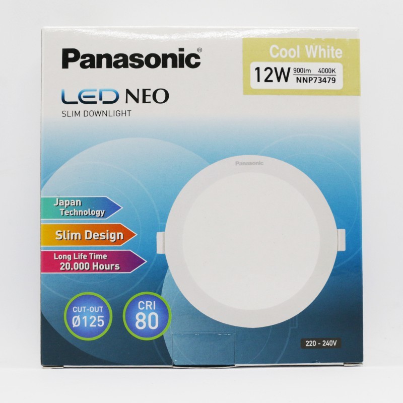 Panasonic - Đèn LED Downlight 12W ( khoét lỗ 125 ) - NEO SLIM NNP73479 ánh sáng Trung tính 4000k - NNP 73479