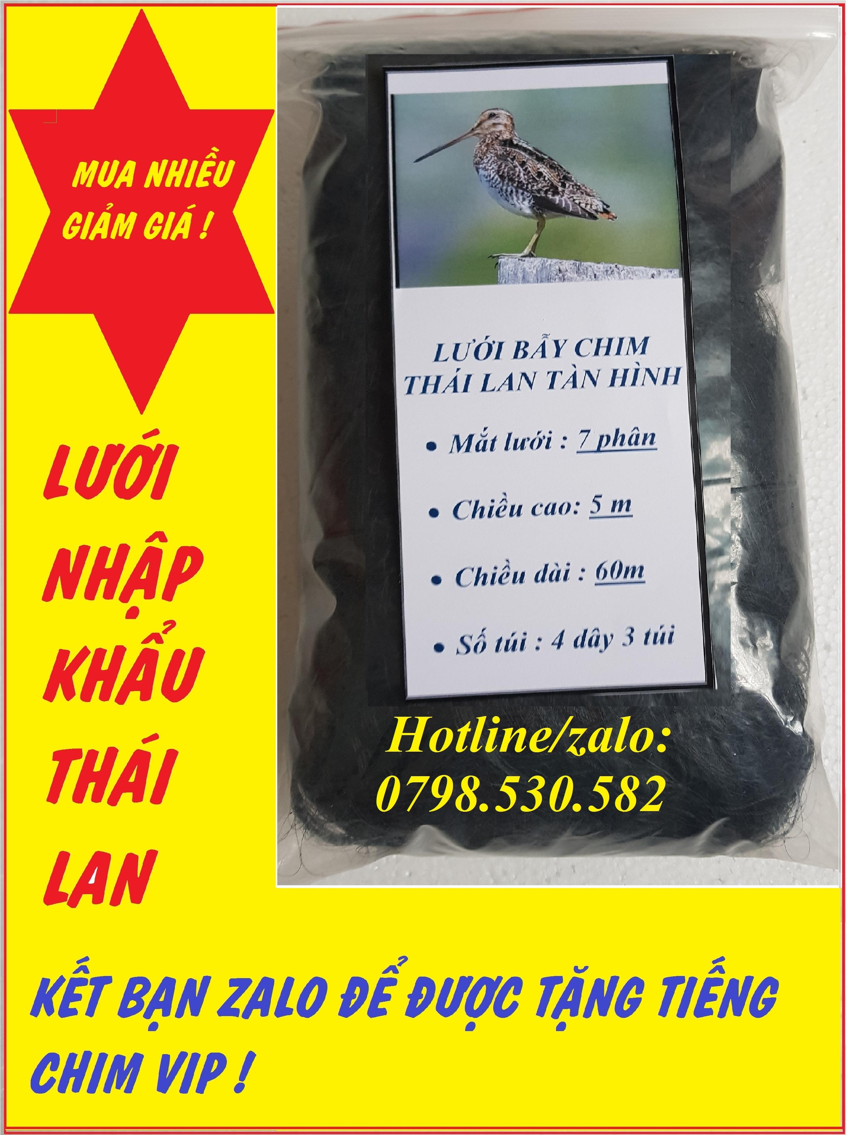 lưới 7 phân 60m bẫy cu tiểu, cò két , rẽ giun, quốc , bip...
