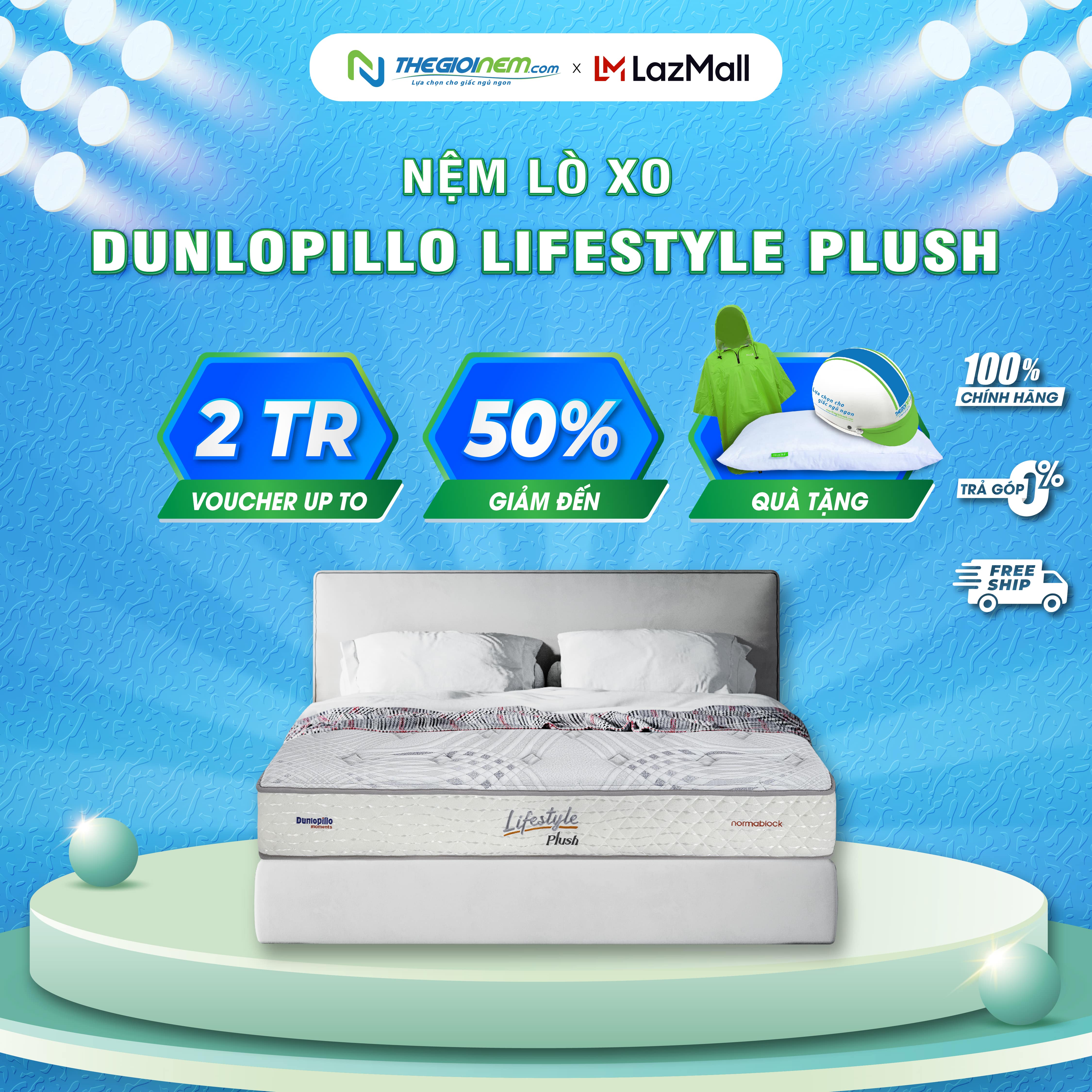 Nệm lò xo Dunlopillo Lifestyle Plush-Độ cao 25cm
