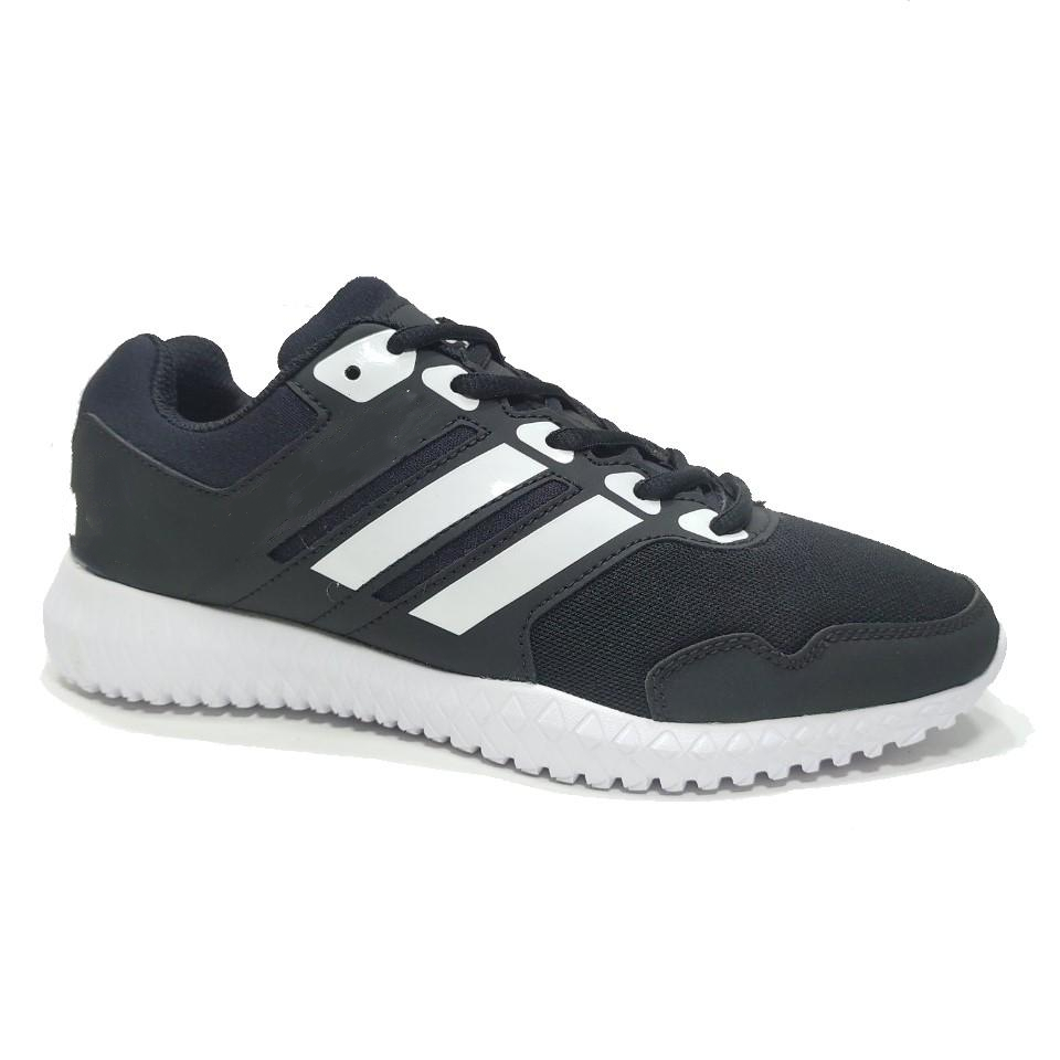 [HCM]Giày thời trang nam sneaker  đen sọc trắng có size cho nữ và trẻ em