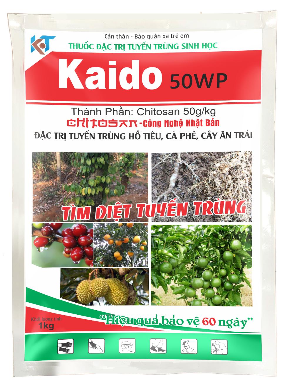 Thuốc đặc trị tuyến trùng tuyến trùng sinh học ứng dụng cho nông nghiệp sạch và nông nghiệp hữu cơ - KAIDO 50WP