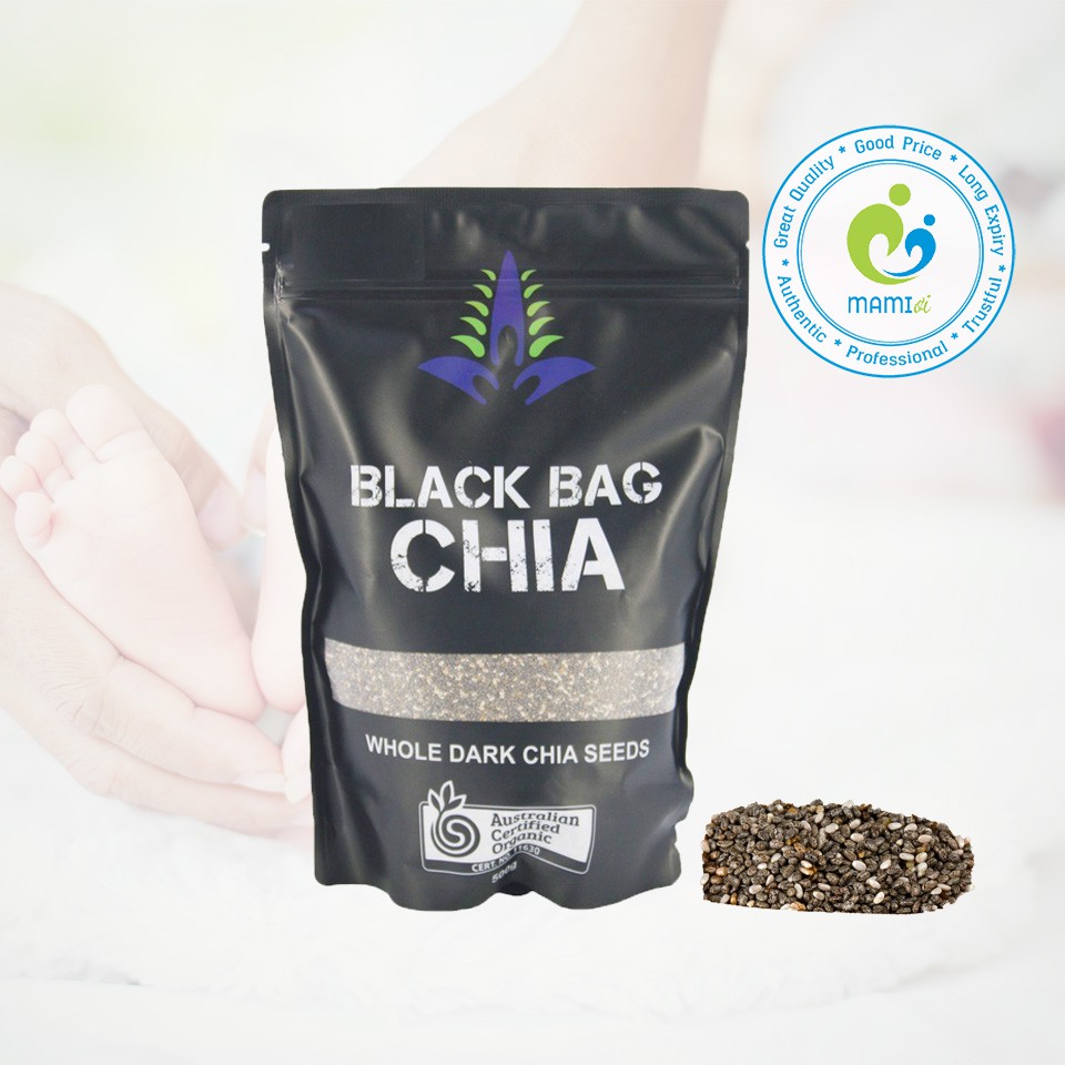 Hạt chia hữu cơ bổ sung dinh dưỡng cho mọi lứa tuổi Black Bag Chia Seeds, Úc