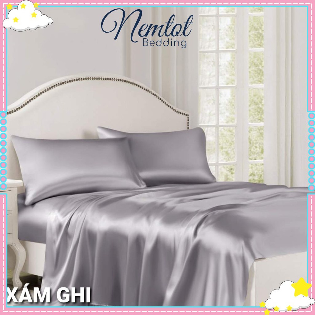 👑trọn bộ chăn ga phi lụa thái tuấn loại 1 cực kì sang chảnh, chăn ga phi lụa 4 món, 5 món, mền lẻ, đủ size hàng vải loại 1 đẹp xuất sắc giá giảm 50%. combo bộ 4 món và 5 món chăn ga lụa gồm mền, ga đủ size, áo gối giá siêu rẻ - nemtot bedding ⭐