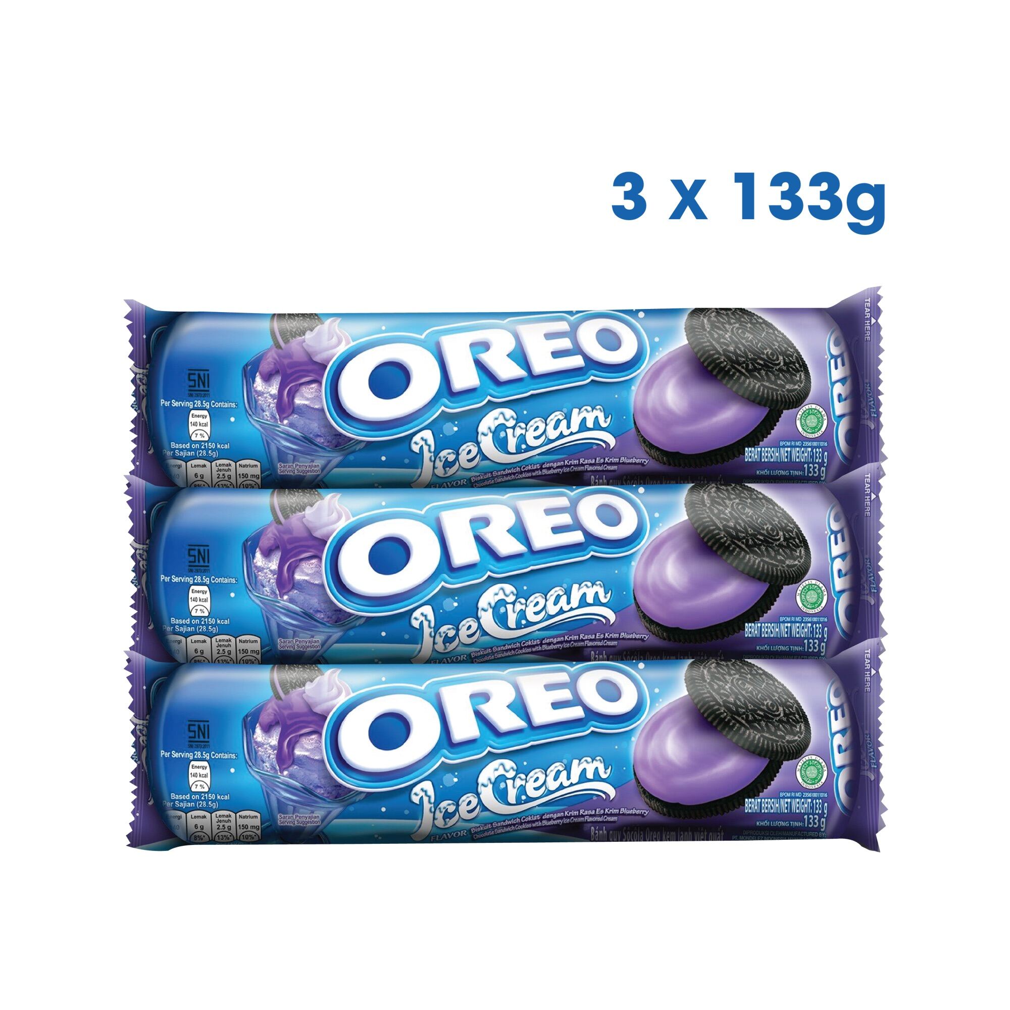 Cb 3 thỏi bánh oreo việt quất 119.6g - 42507