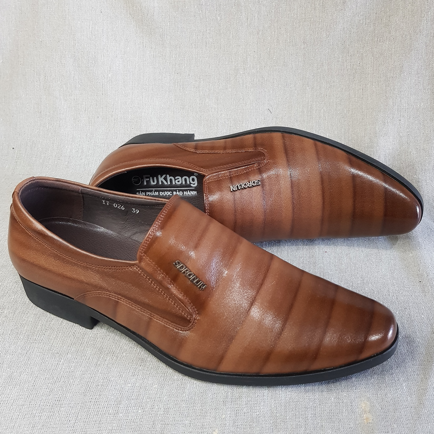 Giày lười nam da bò LÓT DA CỪU Giày Công Sở nam Giày tây nam Đẹp Thời trang Doanh Nhân Kinh Doanh Cao cấp Hàng Hiệu Giá rẻ Da Bò L-11 màu nâu