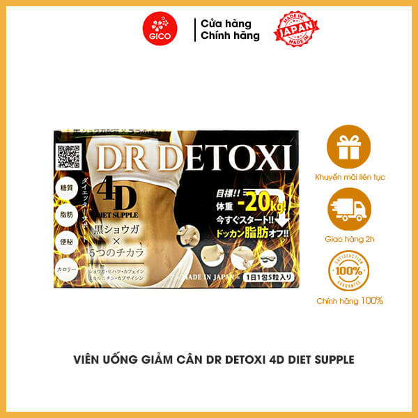 Viên giảm cân Dr Detoxi 4D Nật Bản thon gọn cơ thể