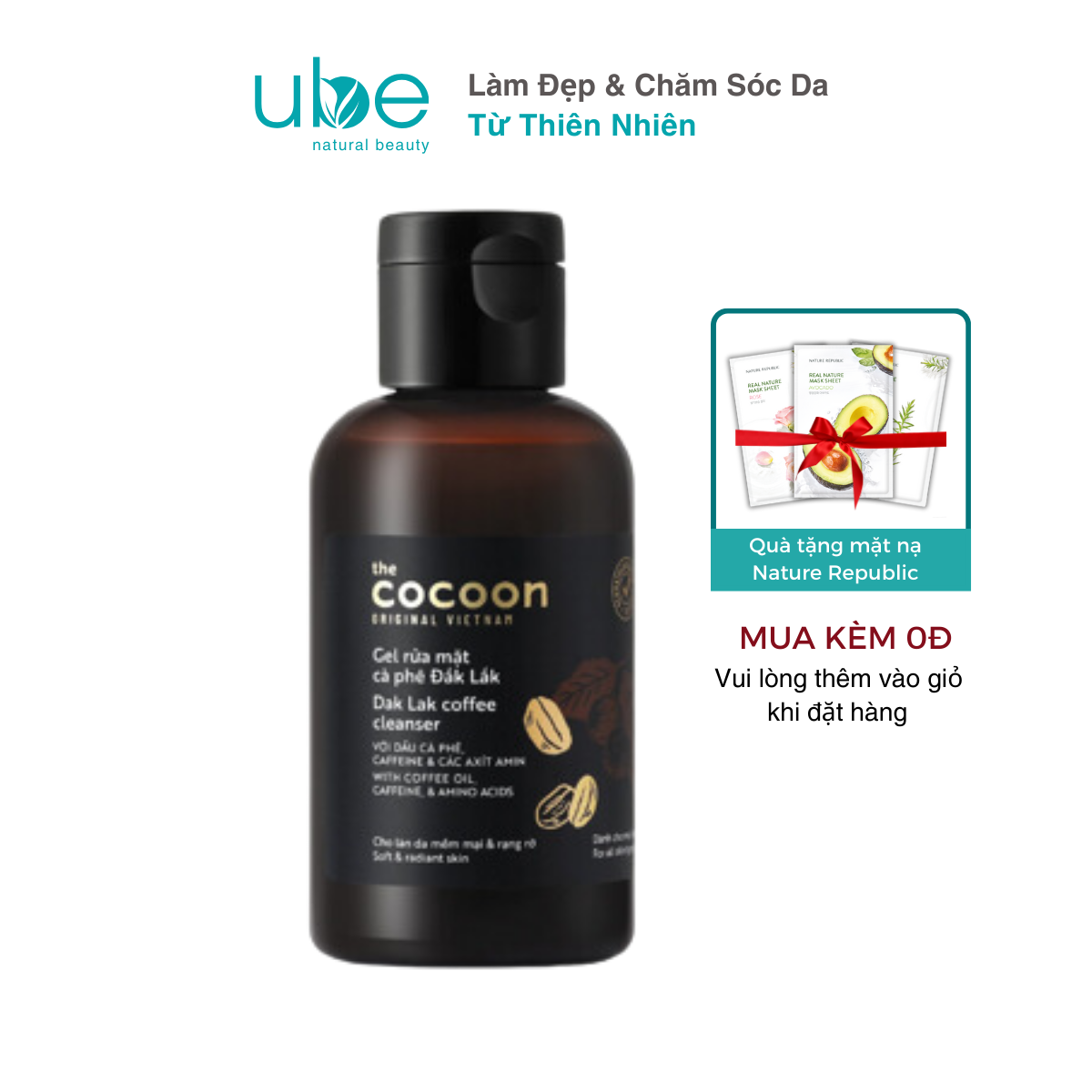 Gel rửa mặt cà phê đăk lăk cocoon 140ml