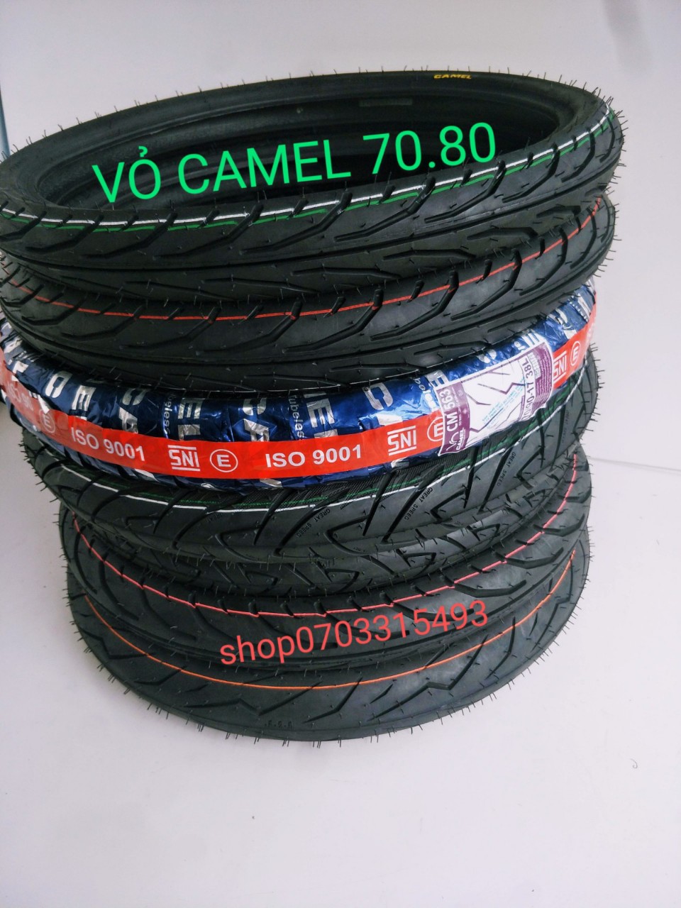 [HCM]Cặp vỏ CAMEL gai kiểu không ruột 60/90.70/90 17 gắn vừa các loại mâm 17 inch