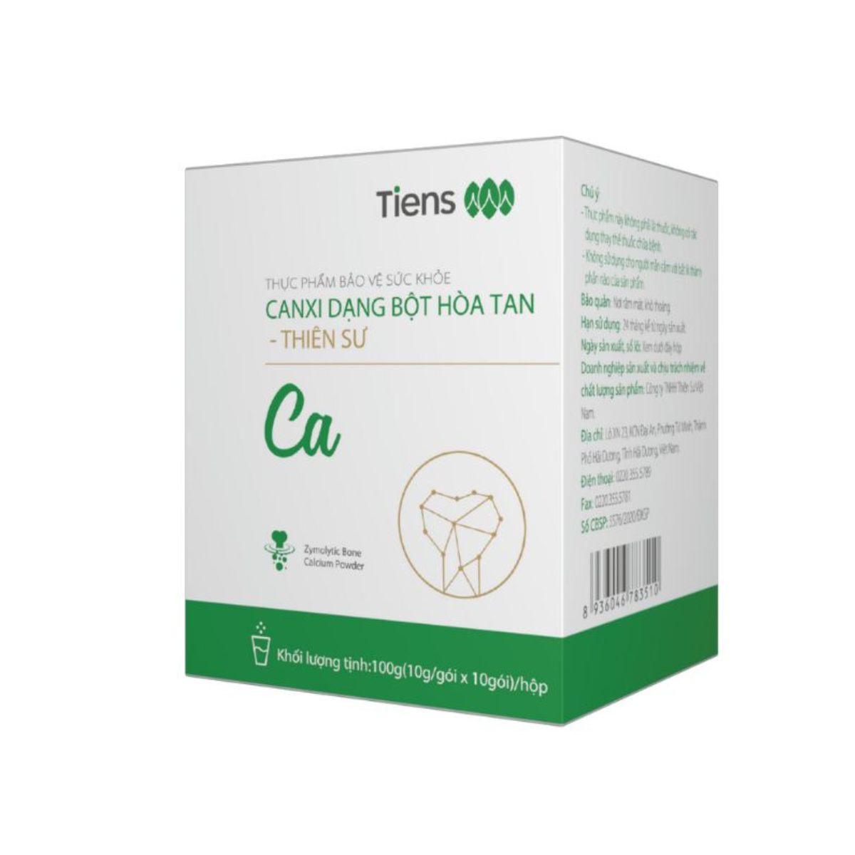 Canxi hữu cơ dạng bột hòa tan dành cho người lớn