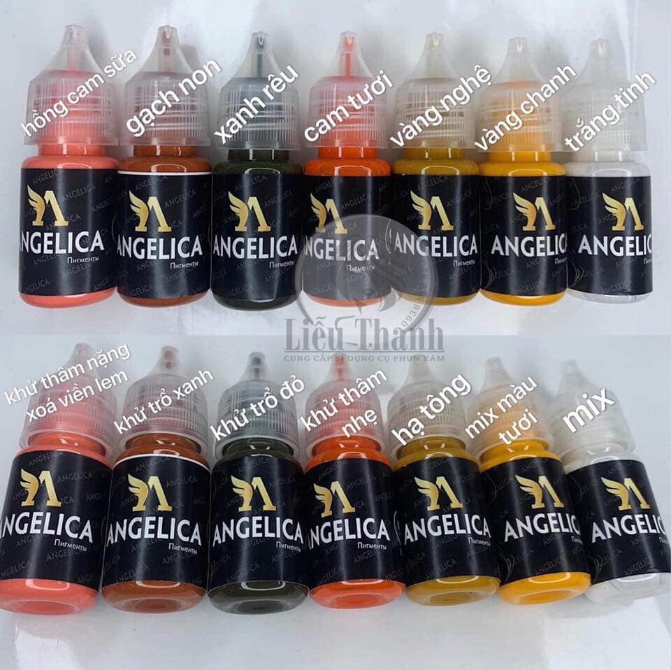 Mực phun xăm angelica môi nhập khâủ từ nga
