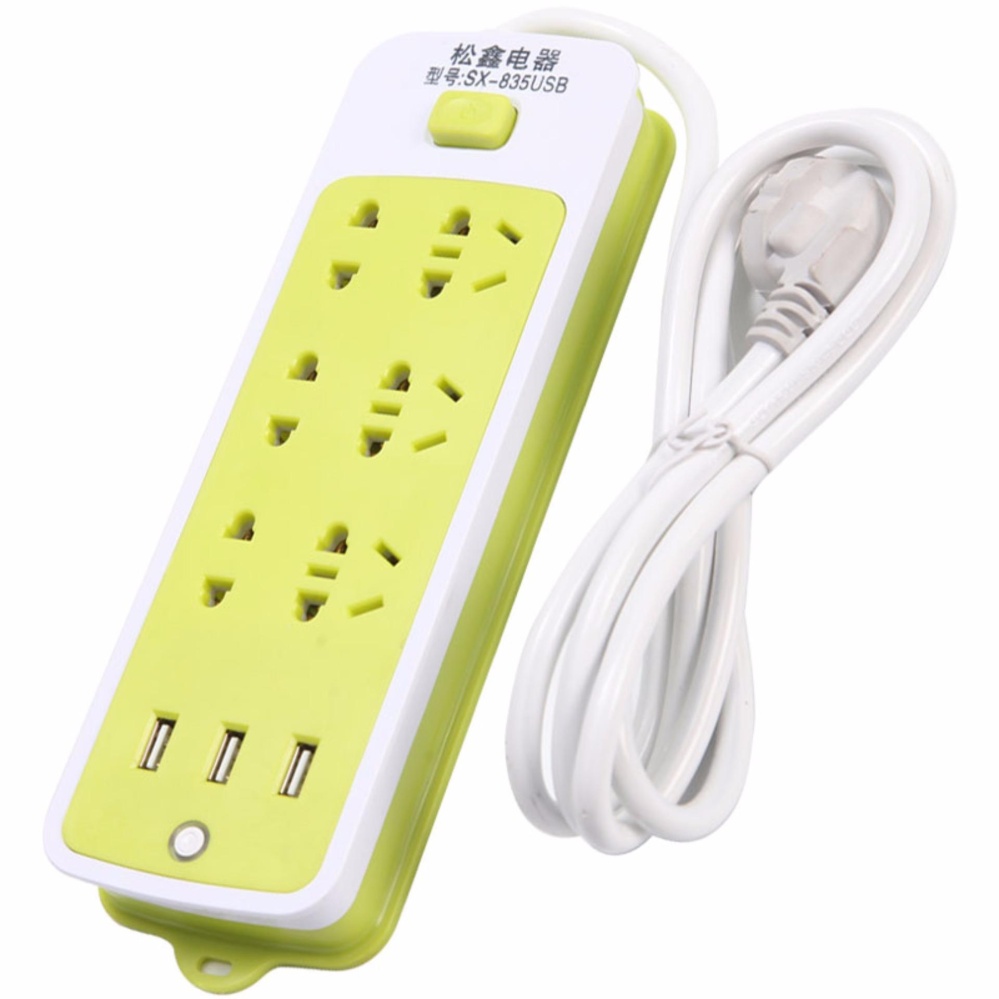 Ổ điện xanh lá có 3 usb sạc đt