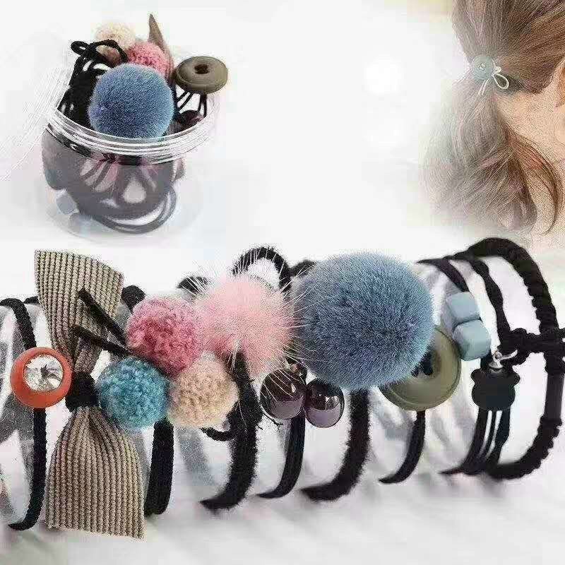 ''SÉT 10 CHUN'' TÓC HỘP TRÒN BÔNG HOA NƠ NGỌC TRAI(MẪU PREMIUM) - DÂY CỘT TÓC XINH XẮN ĐÁNG YÊU CHO BẠN GÁI - ĐỒ CỘT TÓC DỄ THƯƠNG CHO BÉ - DÂY CHUN RẤT BỀN VÀ CÓ ĐỘ ĐÀN HỒI CAO NÊN CÓ THỂ DÙNG NHIỀU LẦN