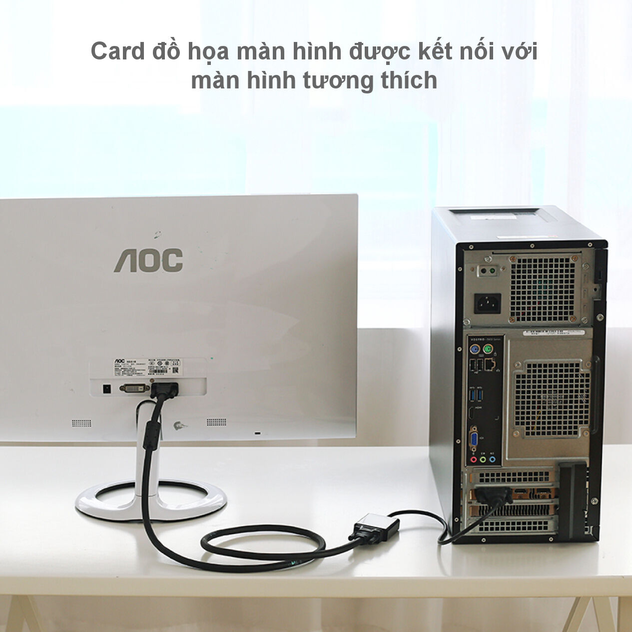 Bộ chuyển đổi (adaptor) DVI 24+1 sang VGA 30cm UGREEN MM108 40387 Bộ chuyển đổi (adaptor) DVI 24+1 sang VGA 30cm UGREEN MM108 40387