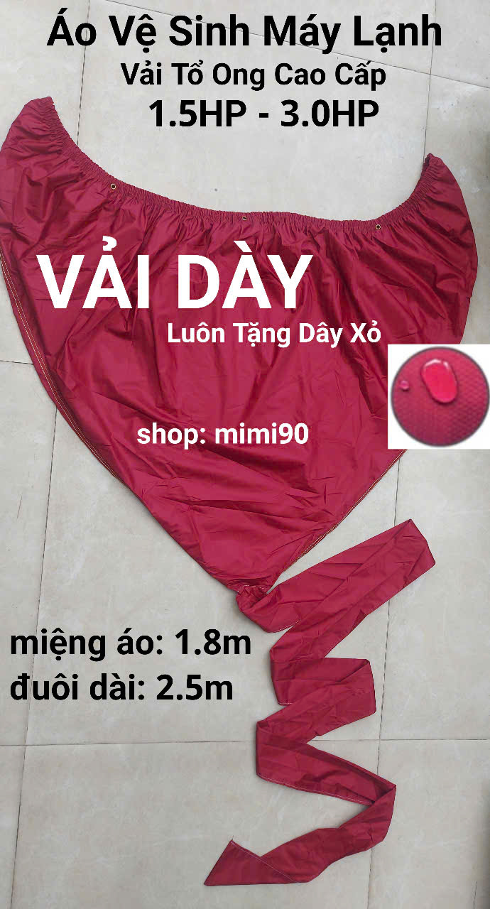  Luôn tặng dây cho khách - áo trùm vệ sinh máy lạnh treo tường chuyên dùng cho máy lạnh gia đình 