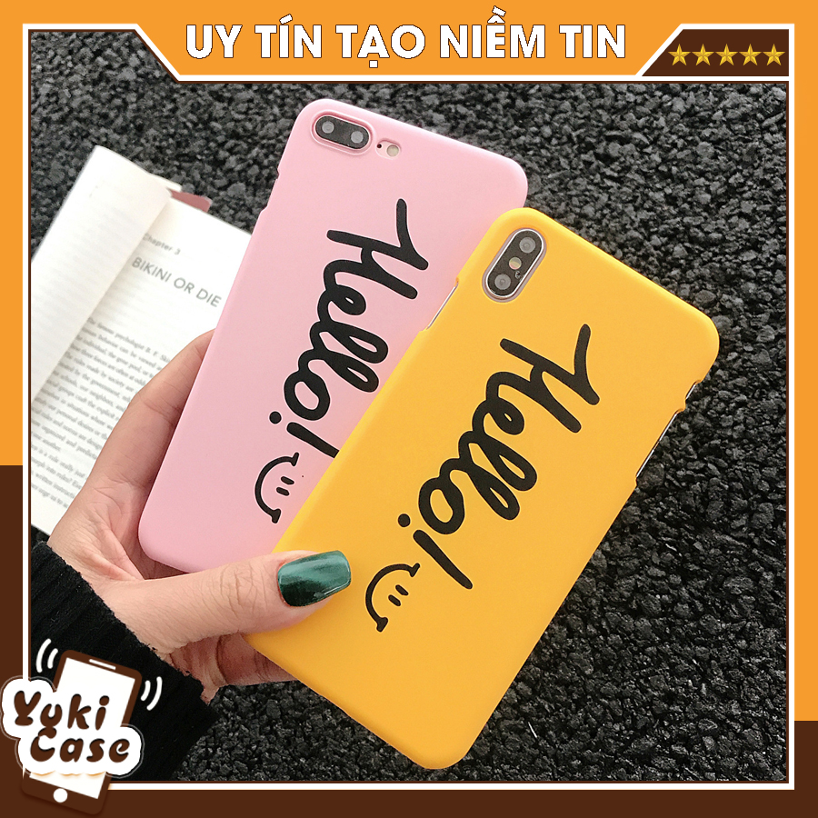Ốp lưng chữ hello cute - ốp iphone nhựa cứng 6.6s.6plus.6s plus.7.8.7plus.8plus