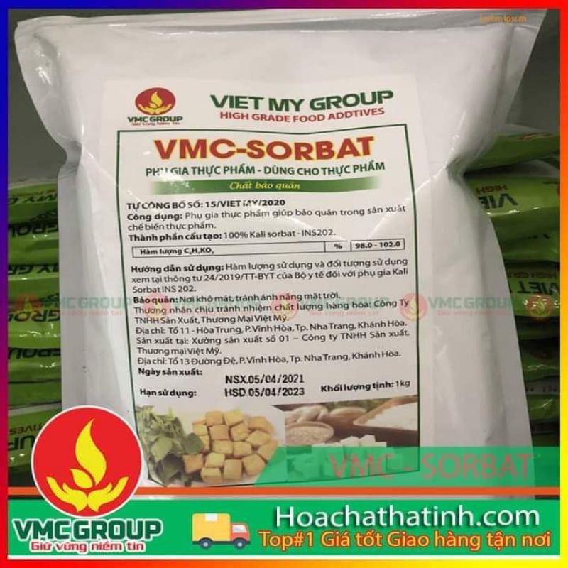 VMC SORBAT phụ gia bảo quản thực phẩm được bộ y tế cấp phép