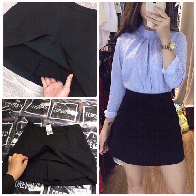 CHÂN VÁY CHỮ A LÓT QUẦN CHẤT UMI HÀN CAO CẤP B61